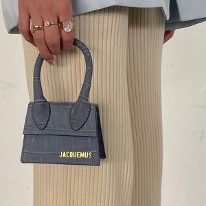 Authentic Jacquemus Le Chiquito mini crocodile effect bag